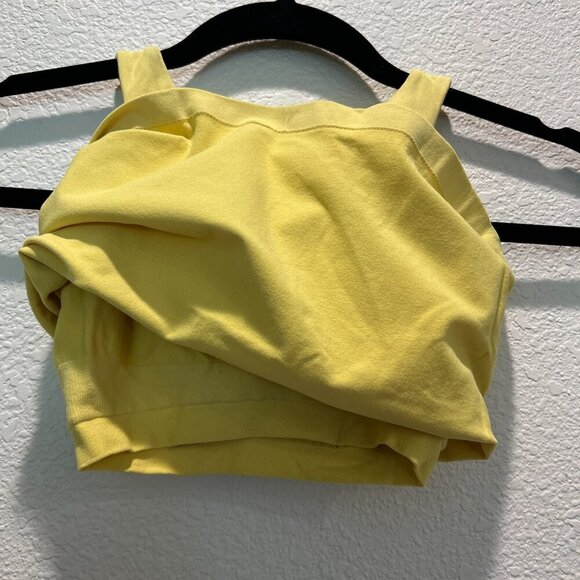Intimately Free People Tank Top High Neck Racer Back Cami Yellow XS S - Picture 5 of 6